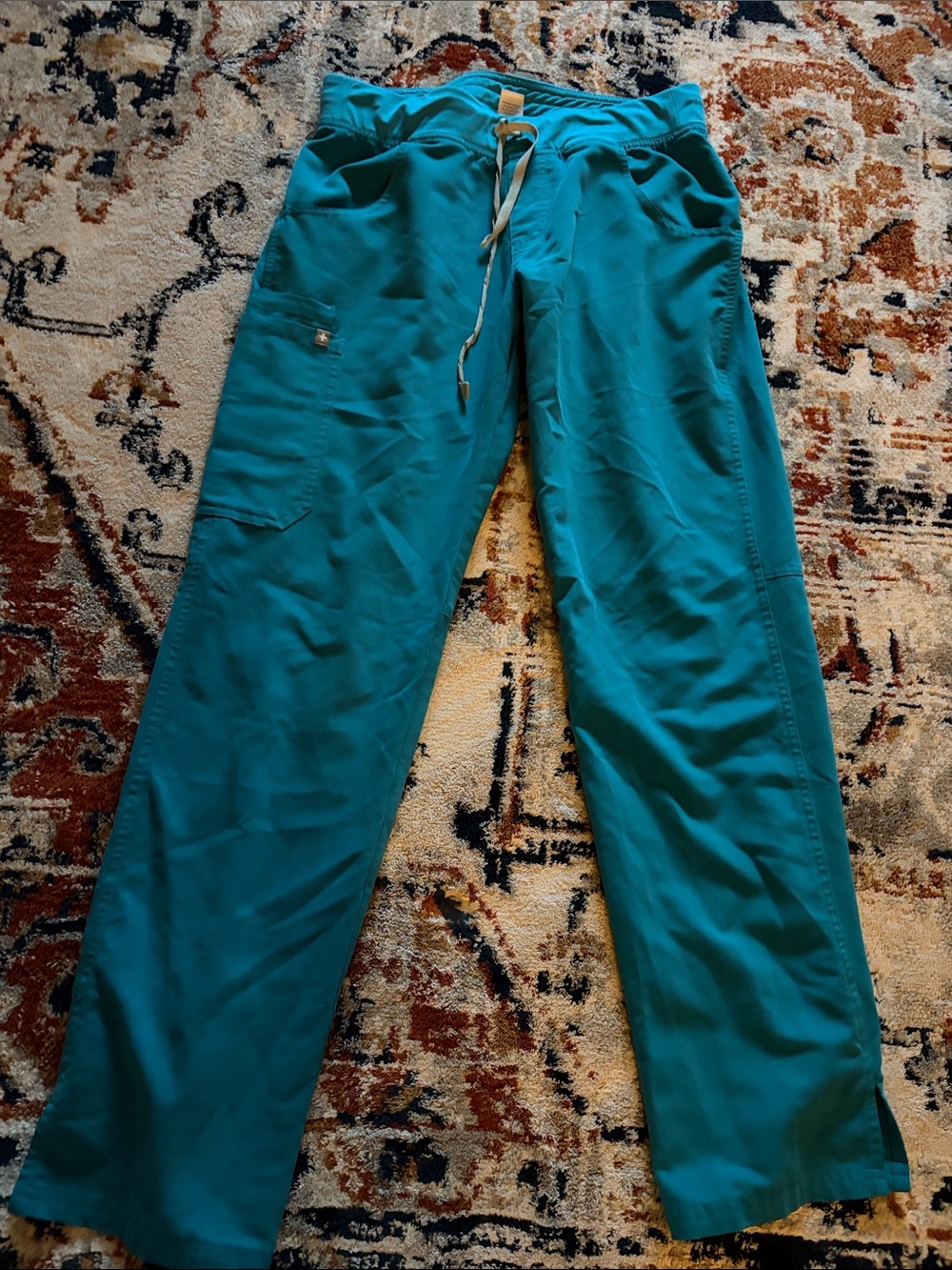 FIGS Teal Straight Leg Scrub Pants